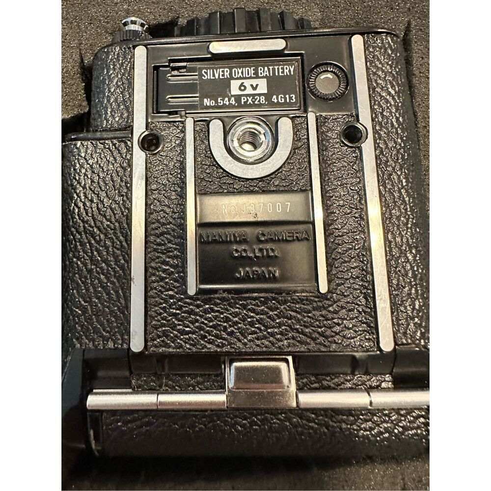 Vintage Mamiya M645 Medium Format Film Camera W/ 4 Lenses 2 Keys & Case Black OS - Picture 11 of 16